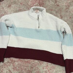 Colorblock Half-Zip Francesca's Sweater